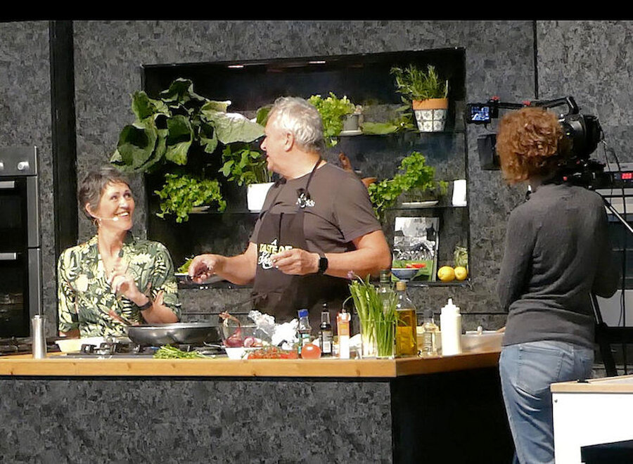 Celebrity chef, Nick Nairn, seen here with presenter Jane Moncrieff, gave several demonstrations during the 2022 festival. | Alastair Hamilton