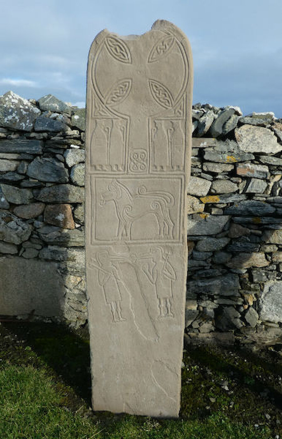 The replica of the carved stone found at Papil (Courtesy Alastair Hamilton)