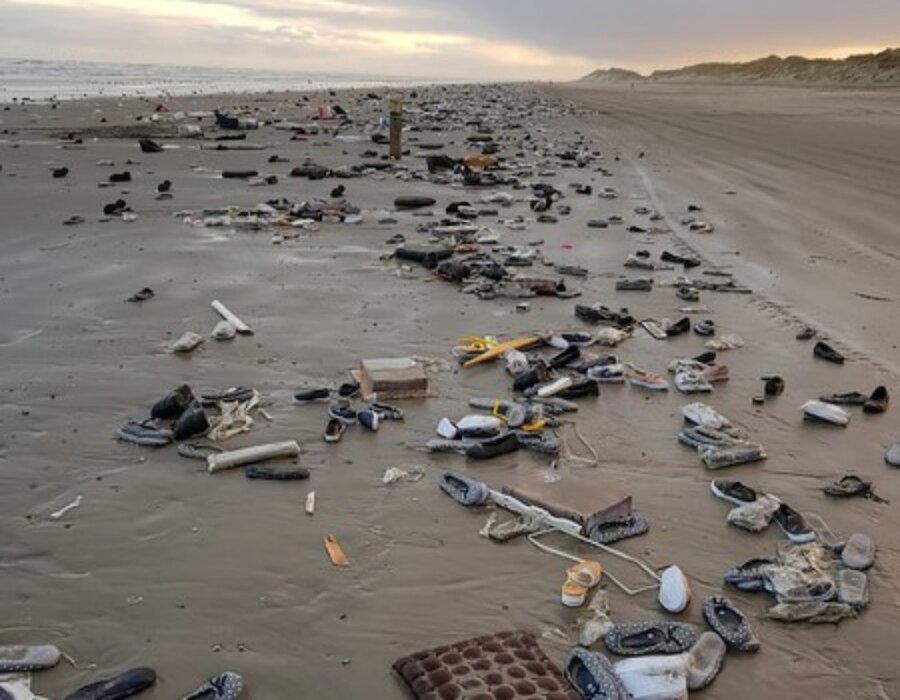 Containers lost overboard result in millions of items washed up on beaches. | KIMO