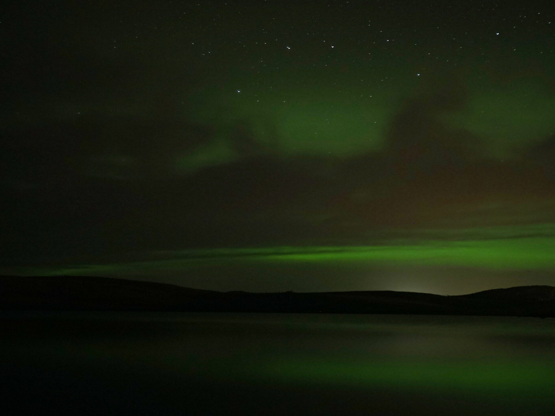 The northern lights are known in Shetland as mirrie dancers