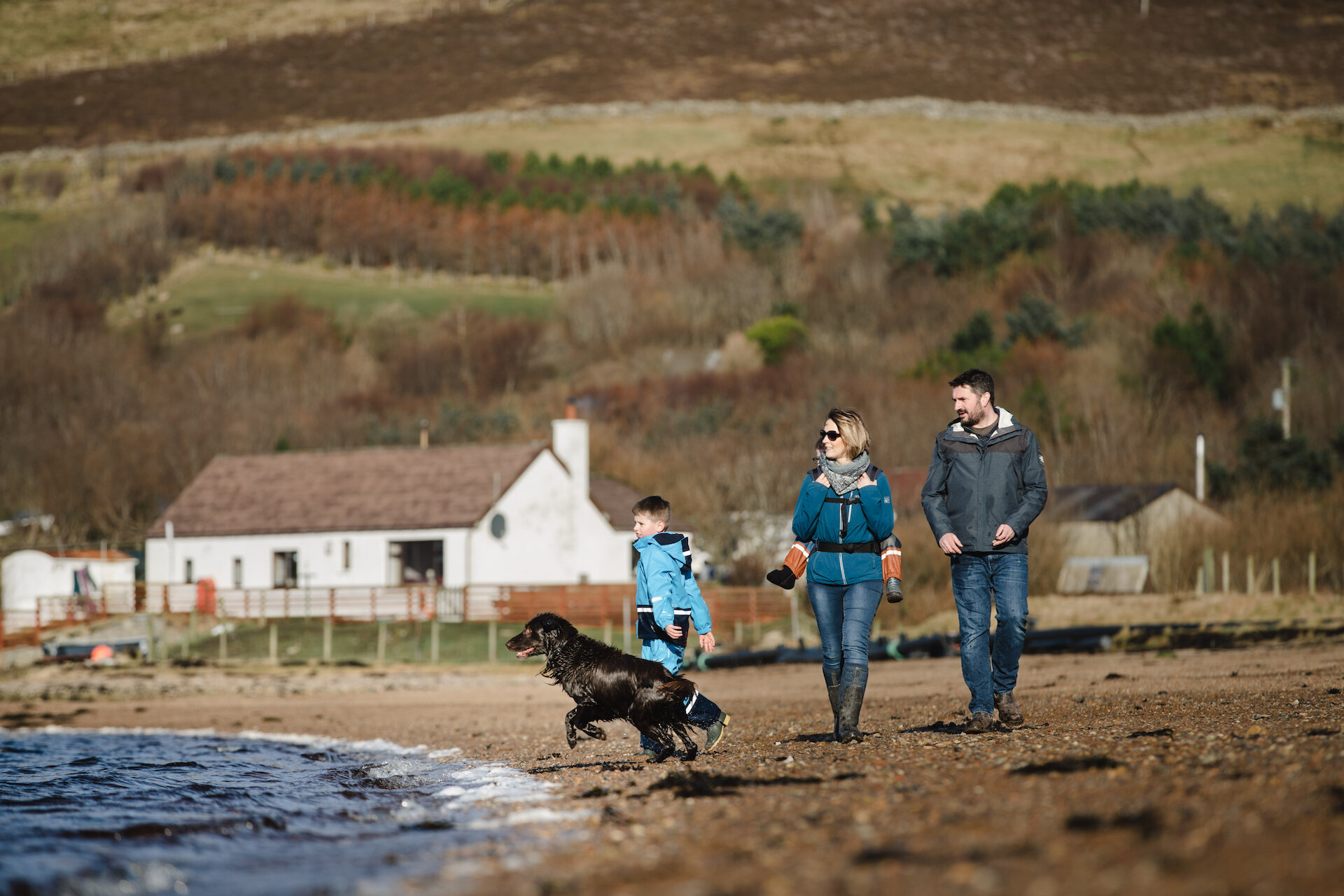 The beach is in easy reach for the family - a wonderful place to exercise their dog.