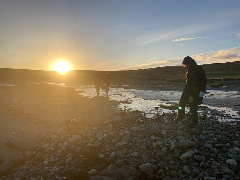 Enjoying the calm at Easting Beach in Unst. | Courtesy of Cheryl Jamieson
