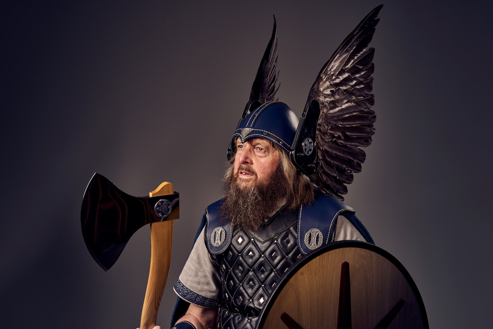 Jamie Laurenson, ready to lead South Mainland Up Helly Aa celebrations.
