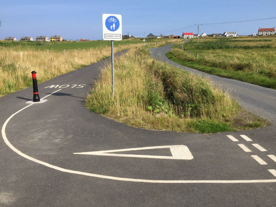 A path for cyclists and walkers has been provided (Courtesy Alastair Hamilton)