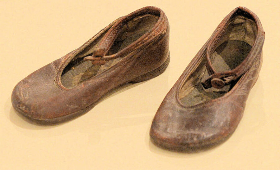 Shoes from a child who died from measles, aged two (Courtesy Alastair Hamilton)