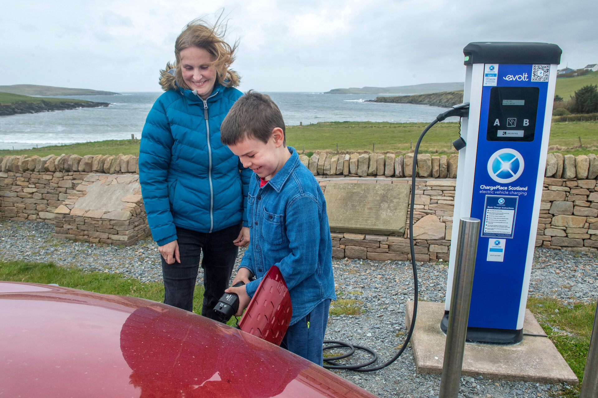There are at least 26 public e-vehicle charging points across Shetland.
