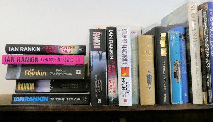 Ian Rankin joins other Scottish authors on this shelf. | Alastair Hamilton