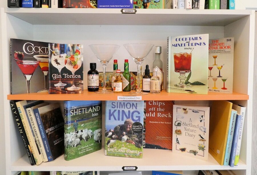 A cocktail collection - one of the themed shelves that Sarah has created. | Alastair Hamilton