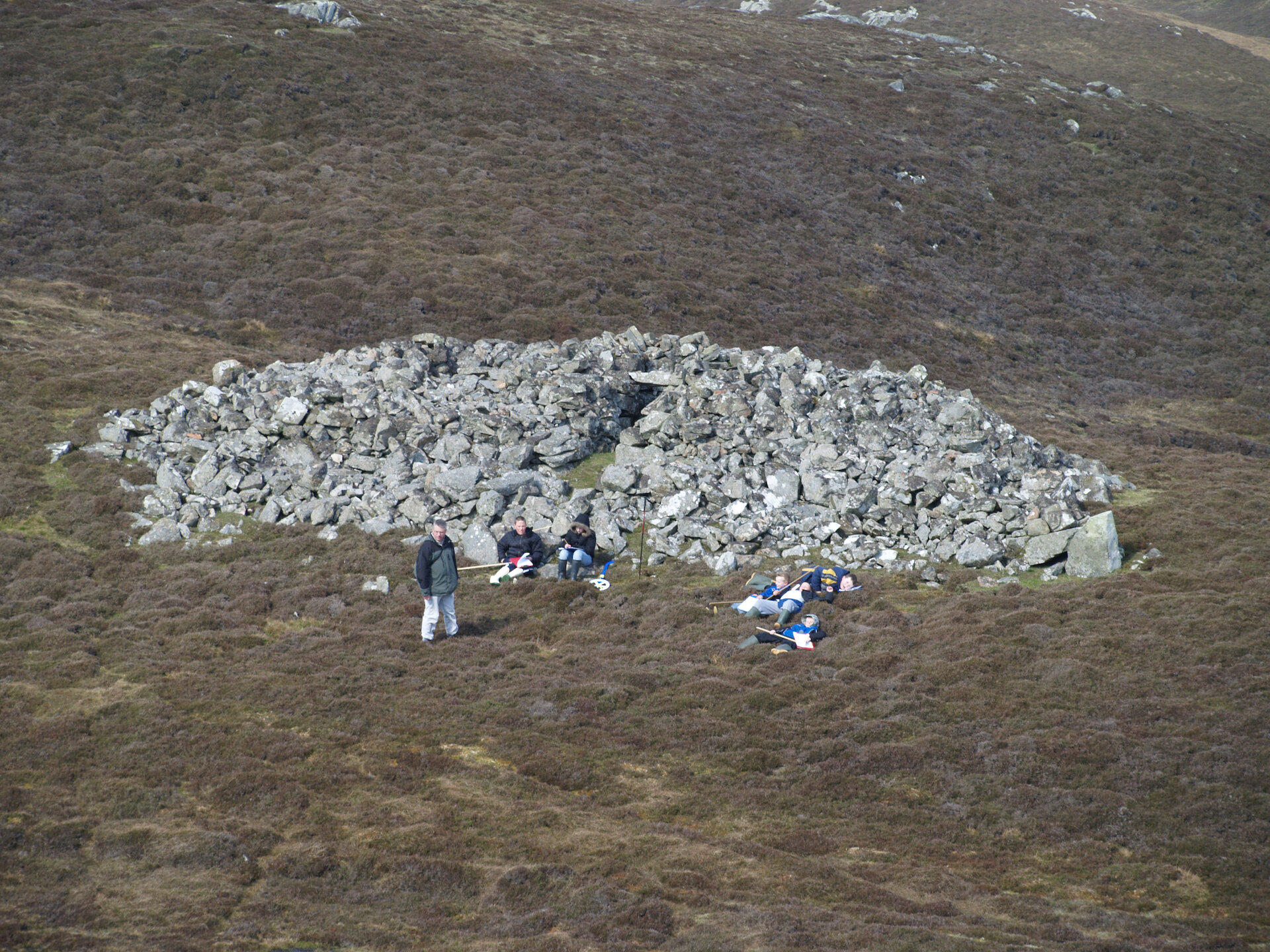One of the finest examples of a chambered cairn at Punds Water.