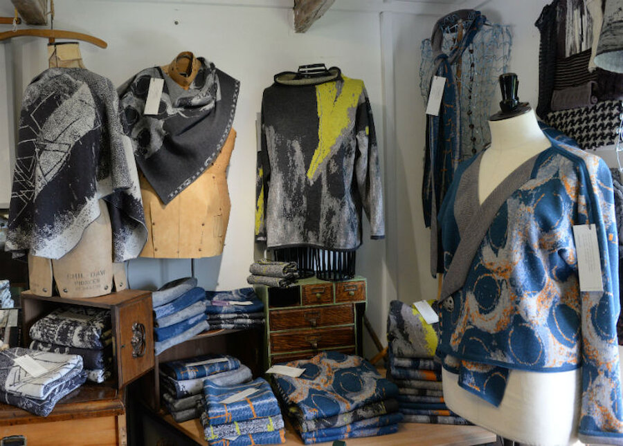Some of the innovative designs on display in Niela Kalra's Hoswick studio-shop (Courtesy Alastair Hamilton)