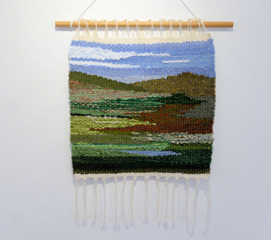 A woven landscape by Jane Baker (Courtesy Alastair Hamilton)