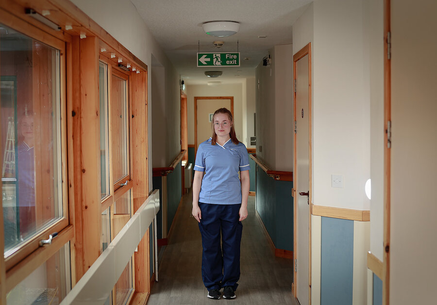 Sophie Jamieson at work in the North Haven Care Home