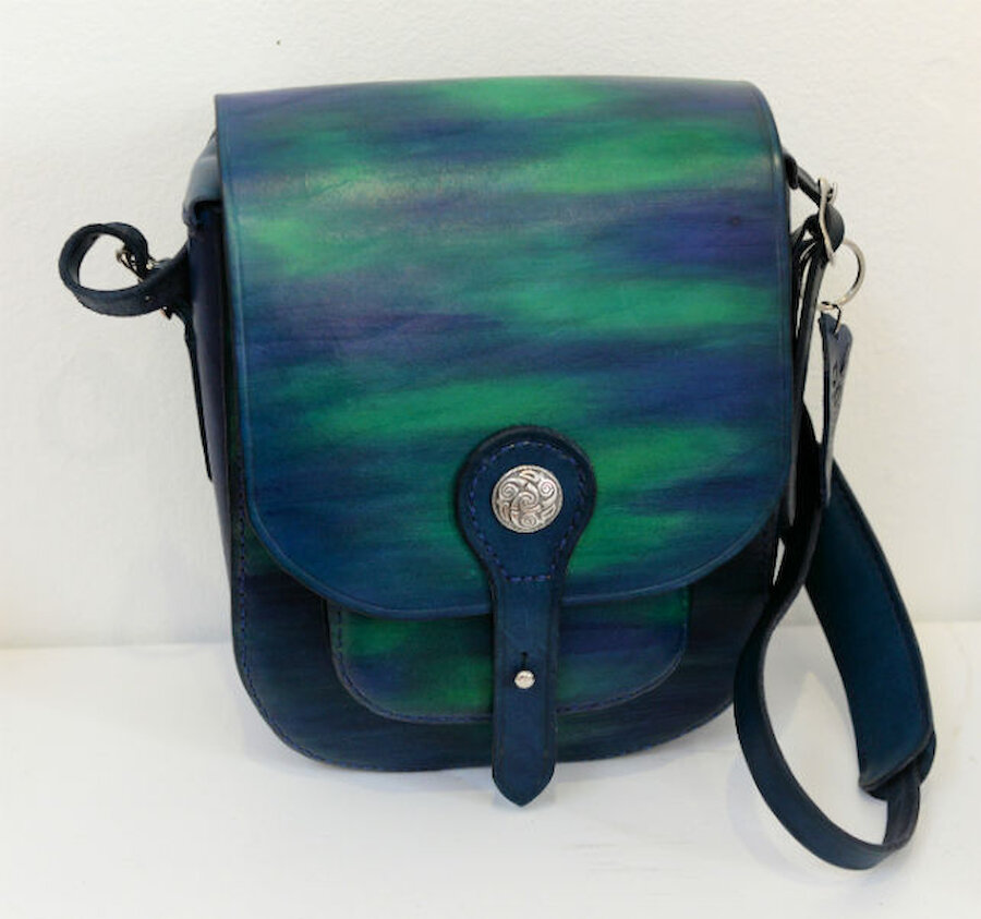 Lisa Sumner's satchel in vegetable leather (Courtesy Alastair Hamilton)