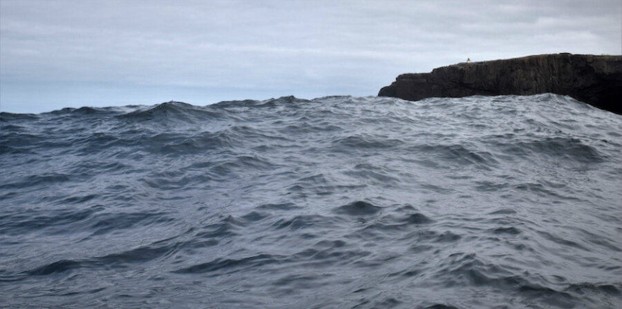 A kayaker's view, no different from those of early mariners (Courtesy David Gange)