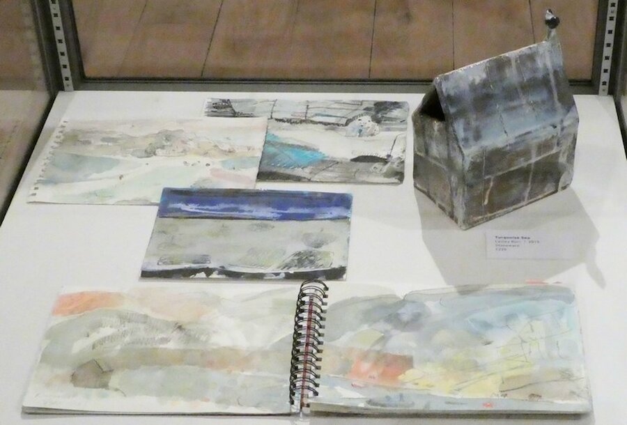 Pages from Lesley's sketchbook a a ceramic piece, Turquoise Sea | Lesley Burr/Alastair Hamilton