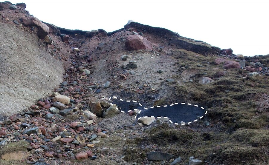 Peat layer at Fugla Ness