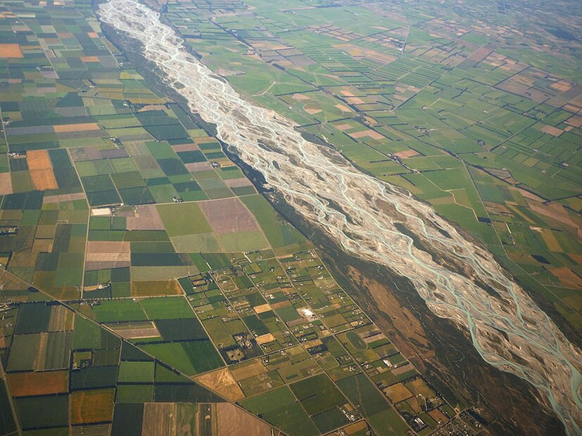 A braided river