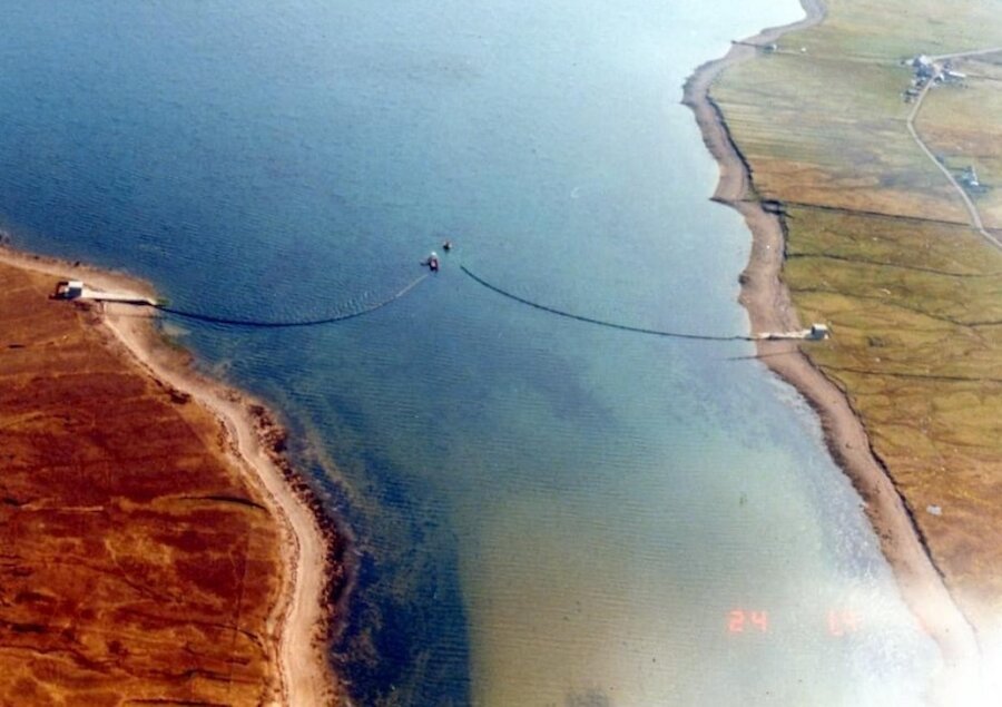 Booms, deployed to protect an inlet. | Submitted by David Manson