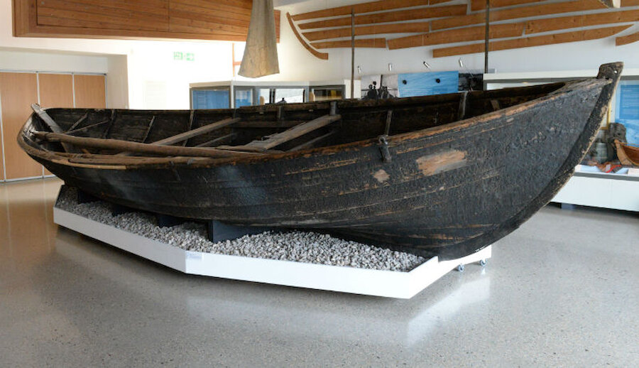The last surviving original sixareen, in the Shetland Museum (Cortesy Alastair Hamilton)