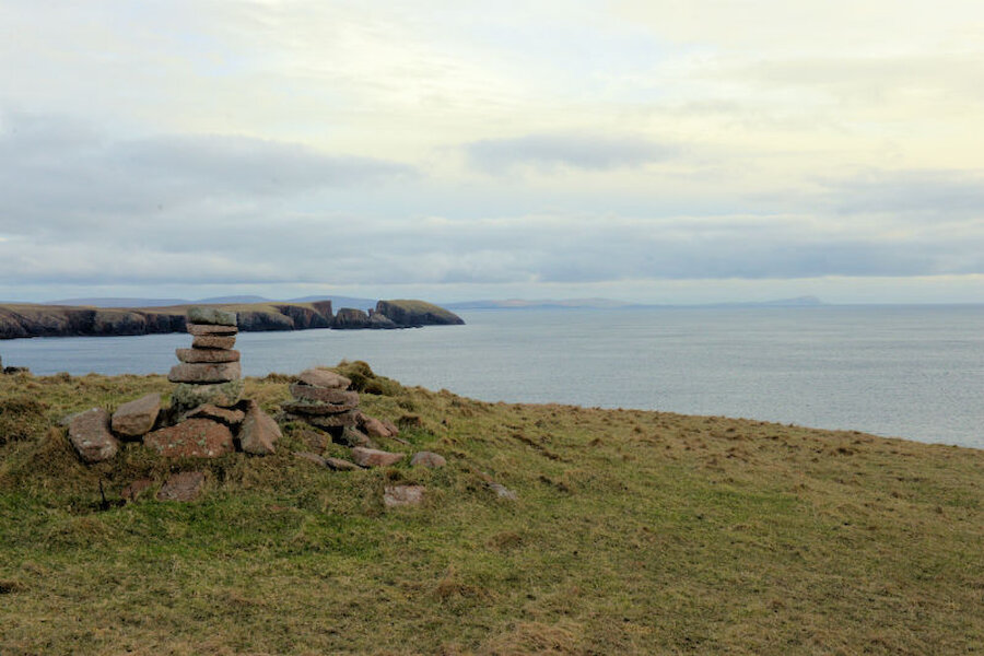 The view to the south takes in all of Shetland's south Mainland, all the way to Fitful Head (Courtesy Alastair Hamilton)
