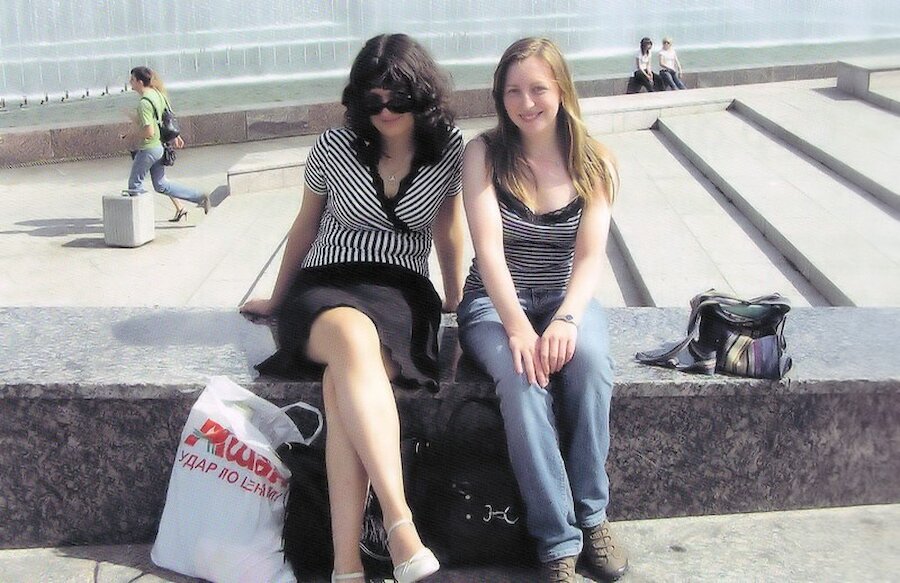 Jen, with her teacher Yulia, in St Petersburg in 2007 | Jen Stout