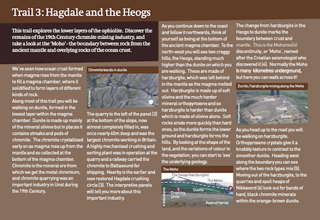 The Shetland ophiolite - Hagdale and the Heogs