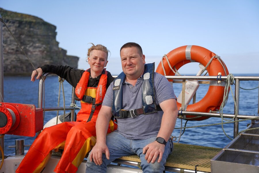 Elizabeth Atia with skipper Alan Pottinger.