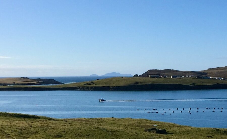 Looking west from Burra towards Foula | Alastair Hamilton