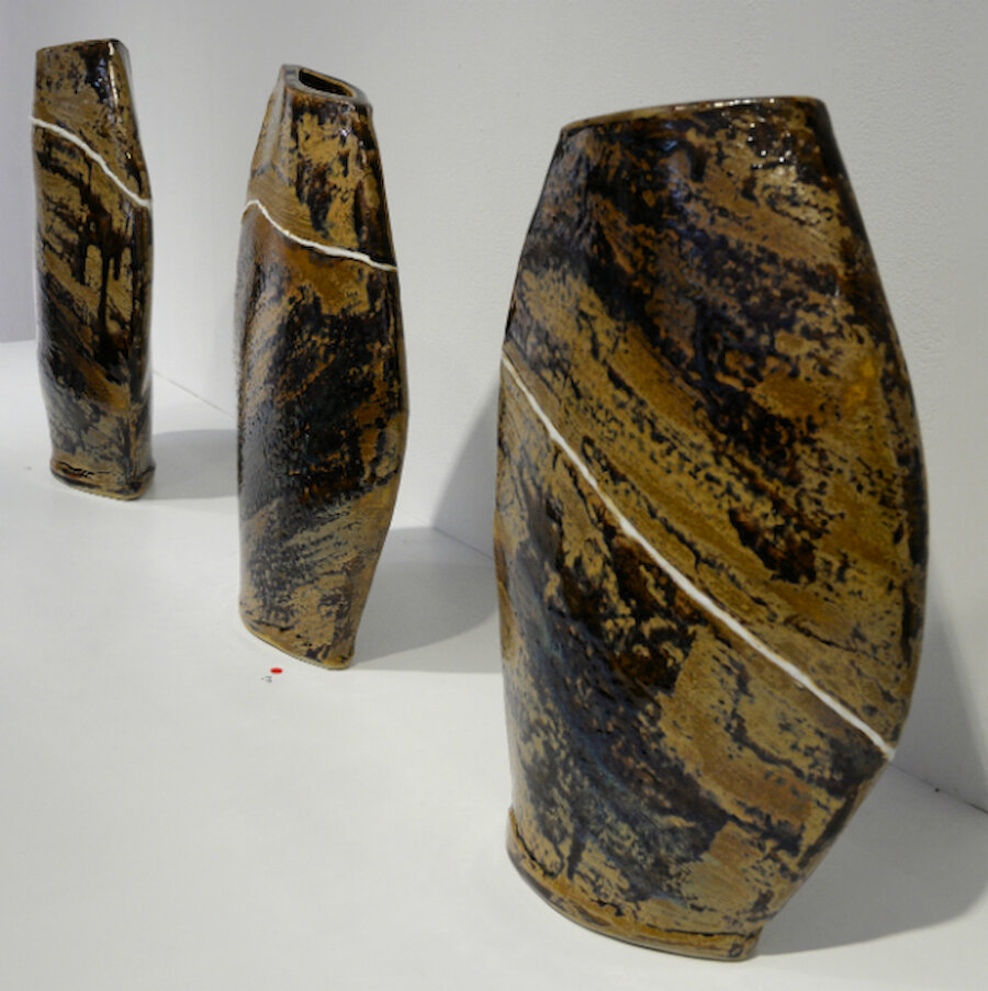 Striking vases by Sharon McGeady (Courtesy Alastair Hamilton)