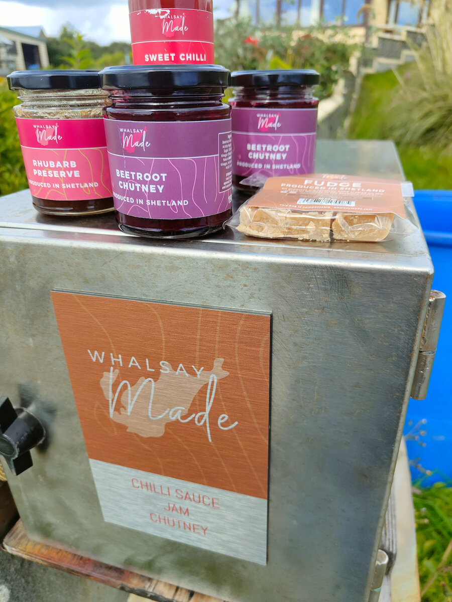 Some of the treats available in the Whalsay Made honesty box.