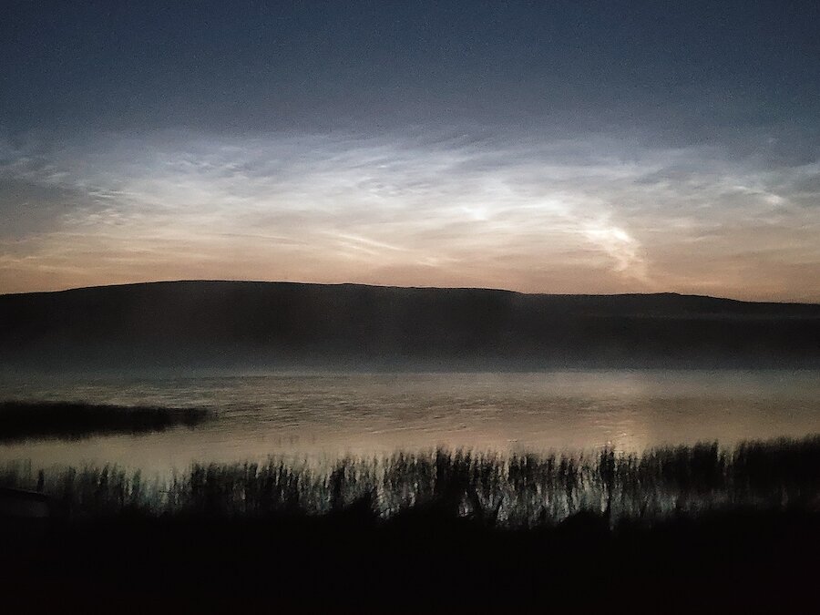 Noctilucent clouds in Fetlar.