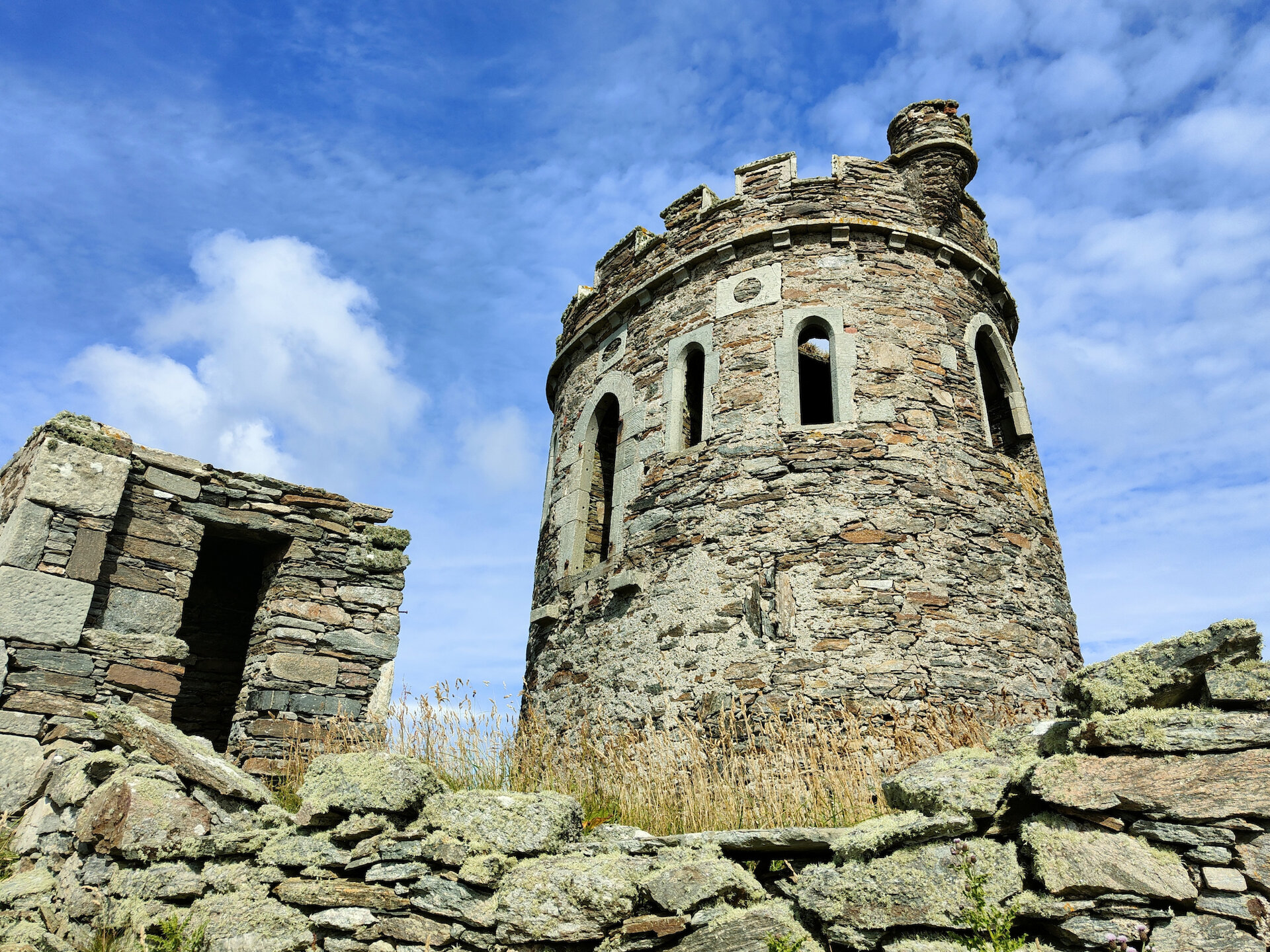 The folly at Brough Lodge.