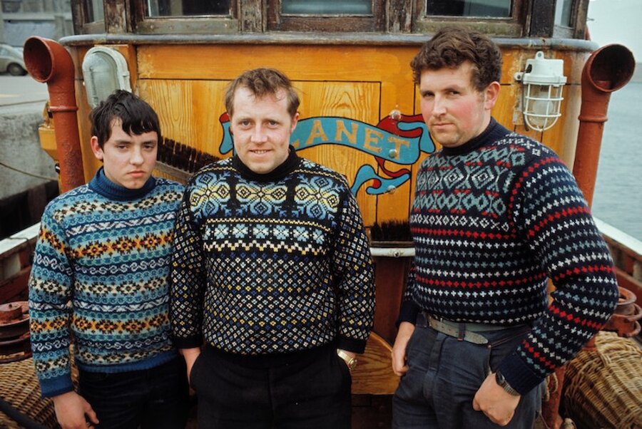 Arthur Poleson, Wilbert Anderson and John George Anderson on board their boat ‘Planet’, Whalsay, Shetland June 1970 | Photo by Chris Morphet/Redferns/Getty Images