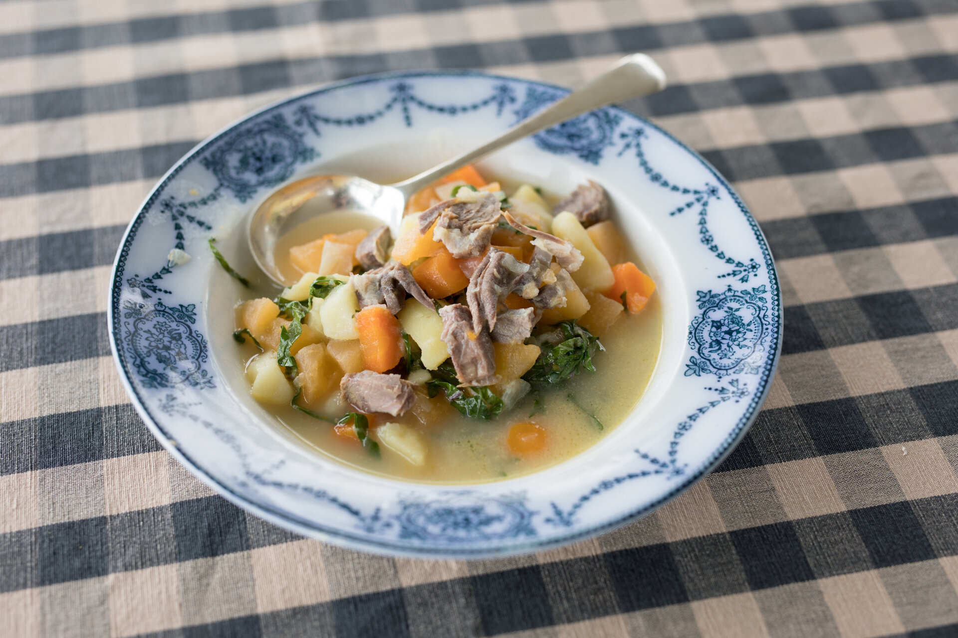 Reestit mutton soup is a winter staple at social gatherings.