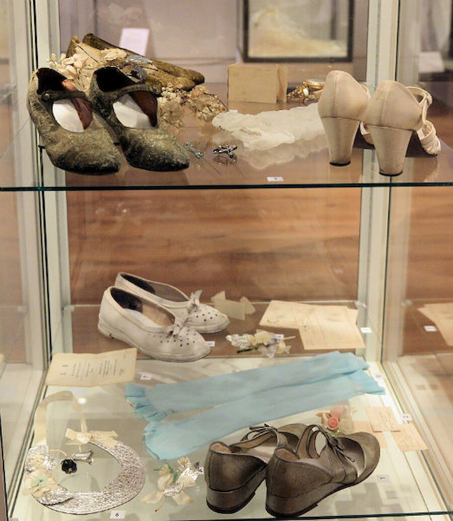 Shoes and accessories feature in the exhibition (Courtesy Alastair Hamilton)