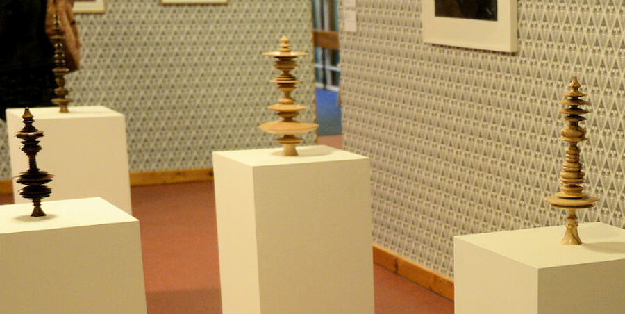 Wood turnings, based on sonograms representing birdsong (Courtesy Artangel/Shetland Arts/Alastair Hamilton)