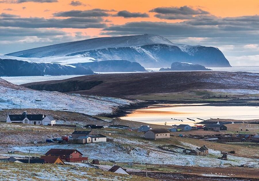 A view of Fitful Head from East Burra Isle | Austin Taylor