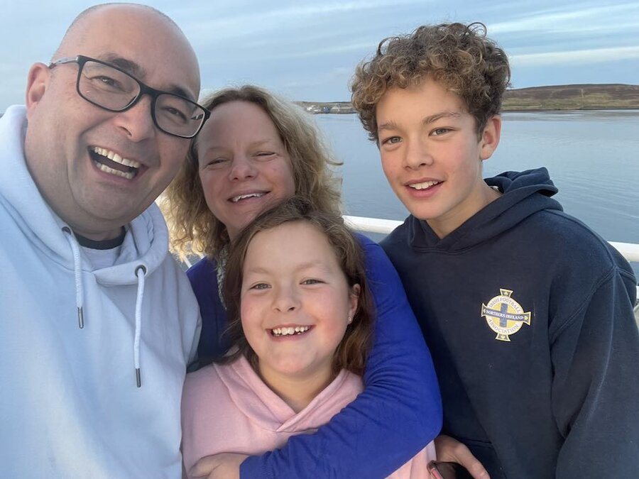 The Chittick family enjoying life in Shetland.