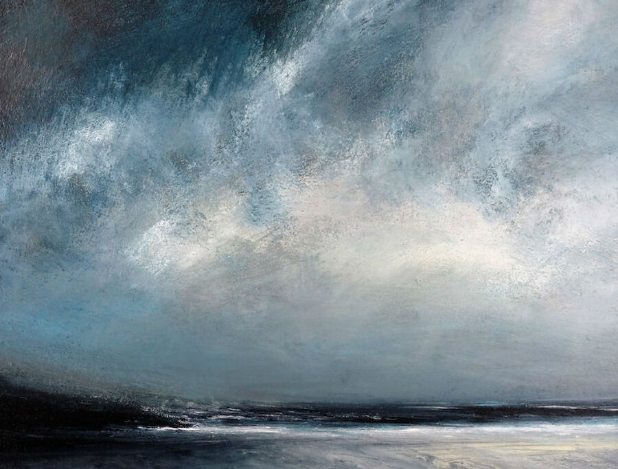'Shifting Skies'. Mixed media on board. (Courtesy Ruth Brownlee)