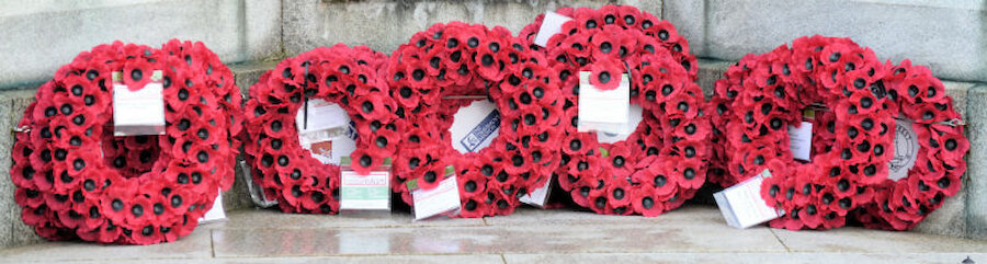 Wreaths laid on Armistice Day in Lerwick (Courtesy Alastair Hamilton)