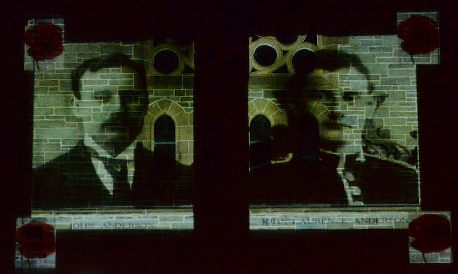 Another of the images projected onto the Town Hall in Lerwick (Courtesy Alastair Hamilton)