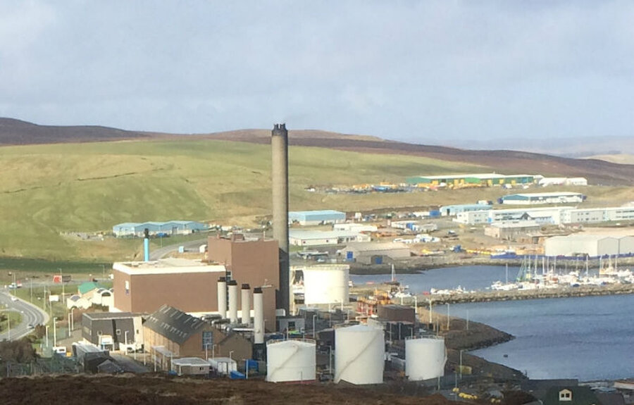 The oil-fired Lerwick Power Station is the main source of Shetland's electricity (Courtesy Alastair Hamilton)