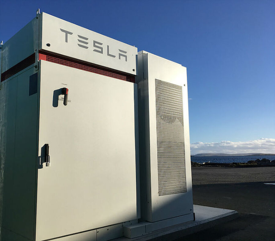 The Tesla power pack installed at Bluemull Sound (Courtesy Nova Innovation)