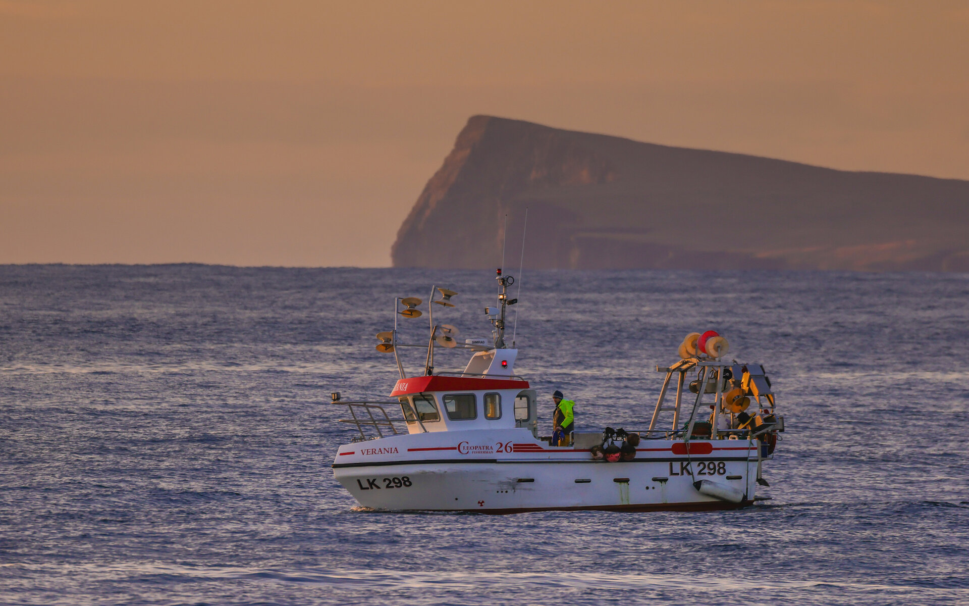 Several smaller inshore vessels make a living from shellfishing.