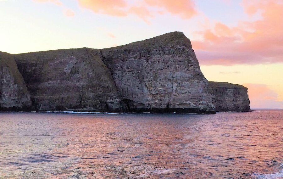 The cliffs of Noss, seen from the south-east (Courtesy Alastair Hamilton)