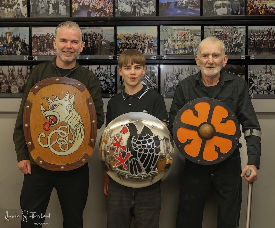 Three generations of Junior Jarls - Bryan Peterson, Frankie Walterson and Brydon Peterson.