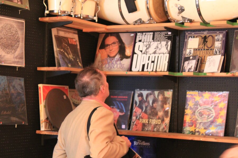 A customer browses the vinyl on offer at The Bop Shop - Image courtesy Alex Garrick Wright