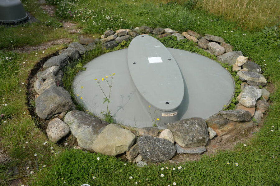 The anaerobic digester deals with sewage (Courtesy Alastair Hamilton)