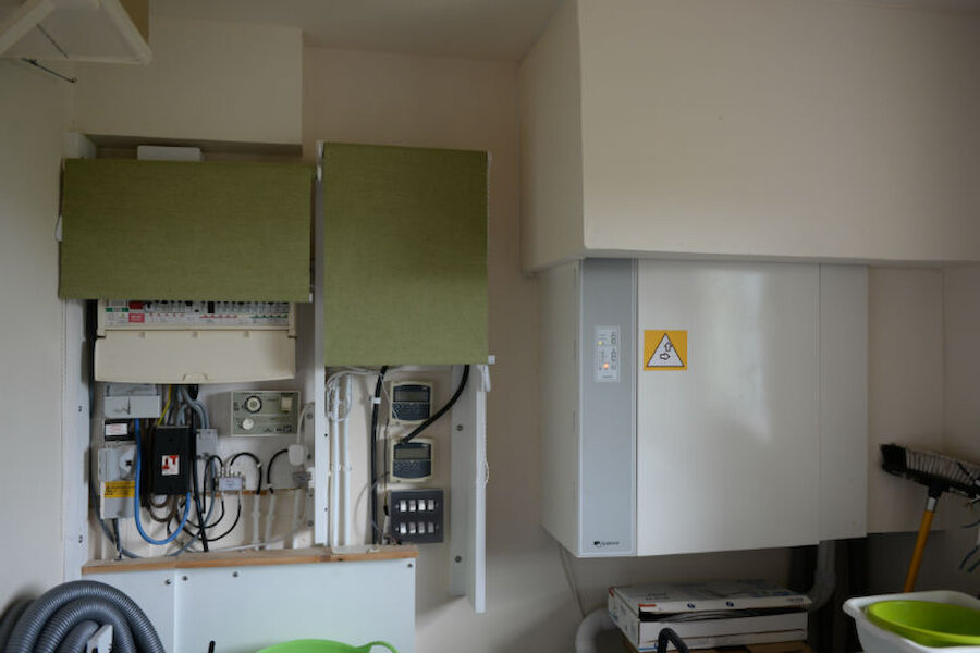 Control panels are sited in the house's untility room (Courtesy Alastair Hamilton)
