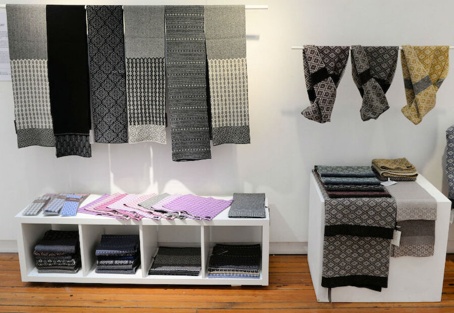 Immaculately-crafted scarves and wraps by Joan Fraser (Courtesy Alastair Hamilton)